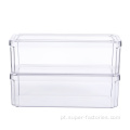 Caixa de armazenamento transparente com tampa para frutas / vegetais / carne